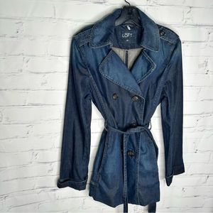 Ann Taylor loft blue medium denim like jacket